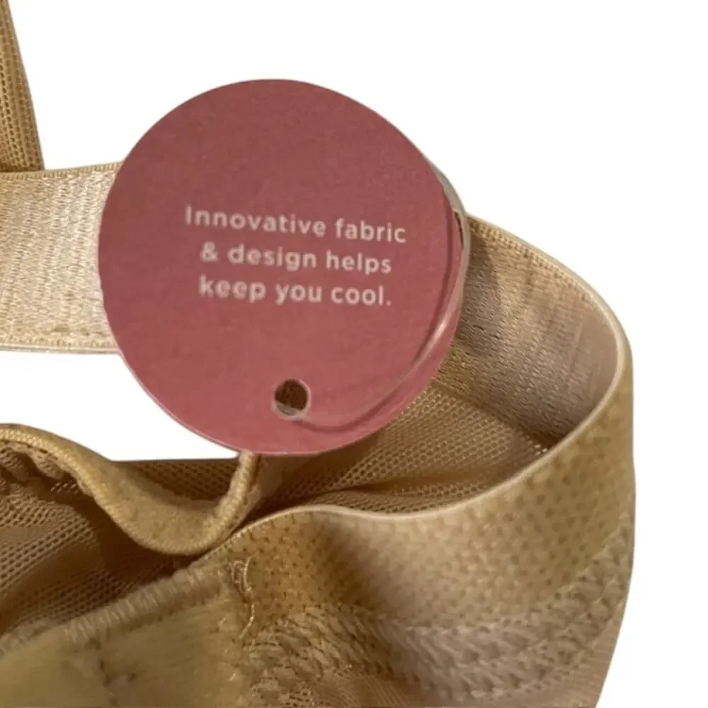 Cacique women's "Cool Bliss" bra with underwire in beige. - Picture 9 of 10